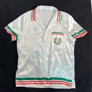 Vintage tennis button down white size L